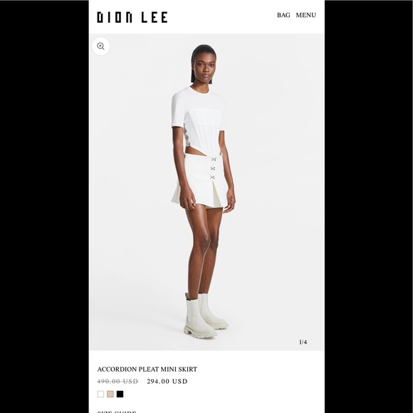 Dion Lee ACCORDION PLEAT MINI SKIRT